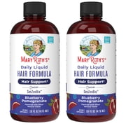 2 pack MaryRuths Daily Liquid Hair Support Formula for Women, with SesZenBio  500 mg, Biotin 2,500 mcg & Vitamin C, Vegan Supplement, 16 fl oz