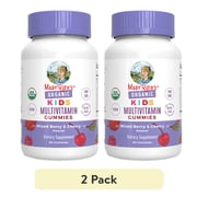 (2 pack) MaryRuth's Kids Multivitamin Gummies Ages 4+, Immune Support Overall Health, USDA Organic Vegan Gluten-Free, Mixed Berry and Cherry Flavor, 60 Count