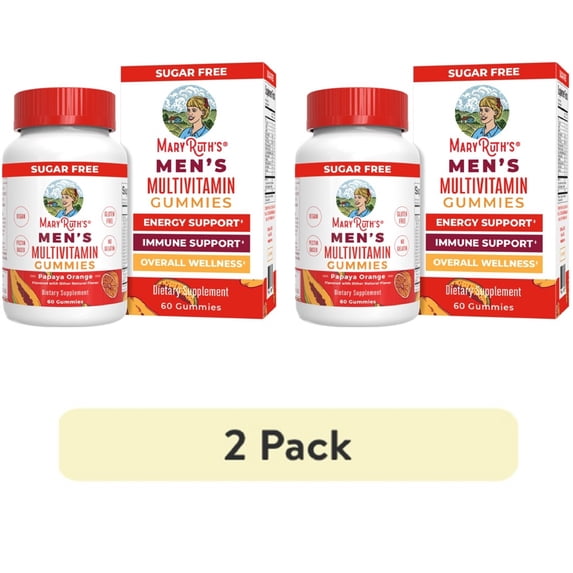 (2 pack) MaryRuth's Men's Multivitamin Gummies Vegan Antioxidant Immune Support 60 Count