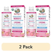 (2 pack) MaryRuth's Women's Organic Multivitamin Liposomal, Skin Health, Immune Support, Hormone Balance, Vegan, Gluten-Free, Adults, Vanilla Peach,15.22 fl oz
