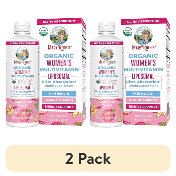 (2 pack) MaryRuth's Women's Health & Hormone Balance Liquid Multivitamin, 15.22 Fl Oz, NON GMO
