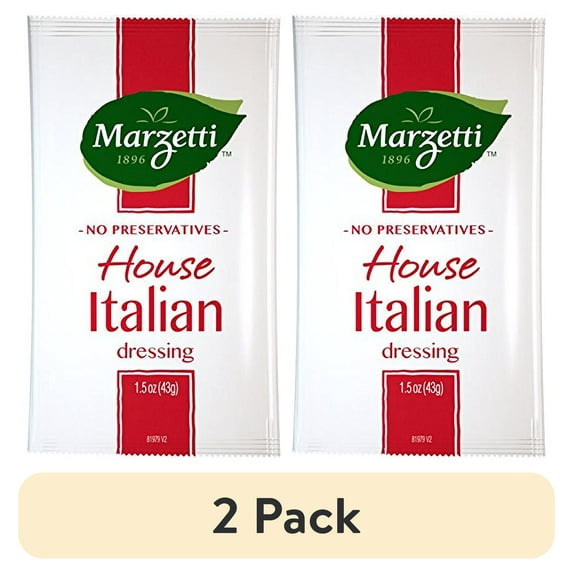 (2 pack) Marzetti House Italian Salad Dressing 1.5 oz (Pack of 60)