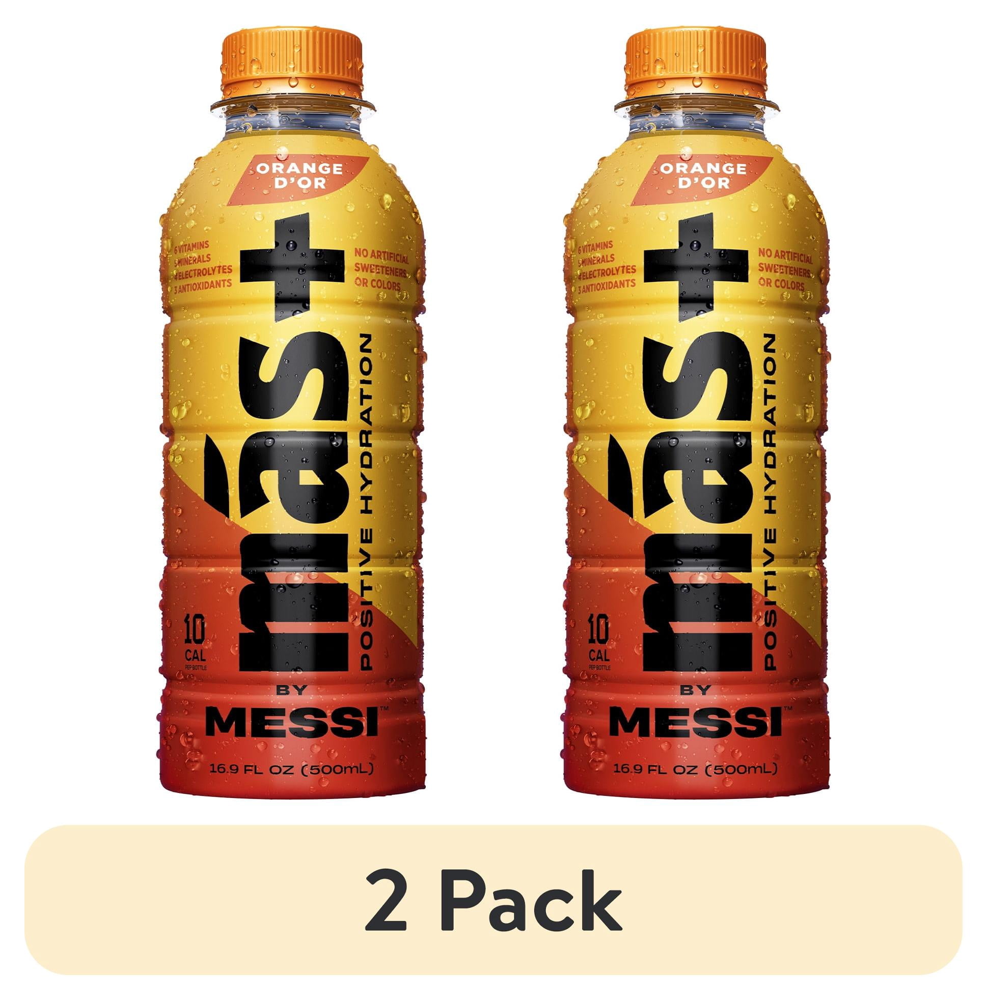 (2 pack) Mas+ by Messi Hydration Sports Drink Orange d'Or, 16.9 fl oz Bottle