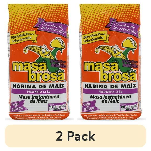 (2 pack) Masa Brosa Instant Corn Flour Mix, 4.4 lb, Gluten Free