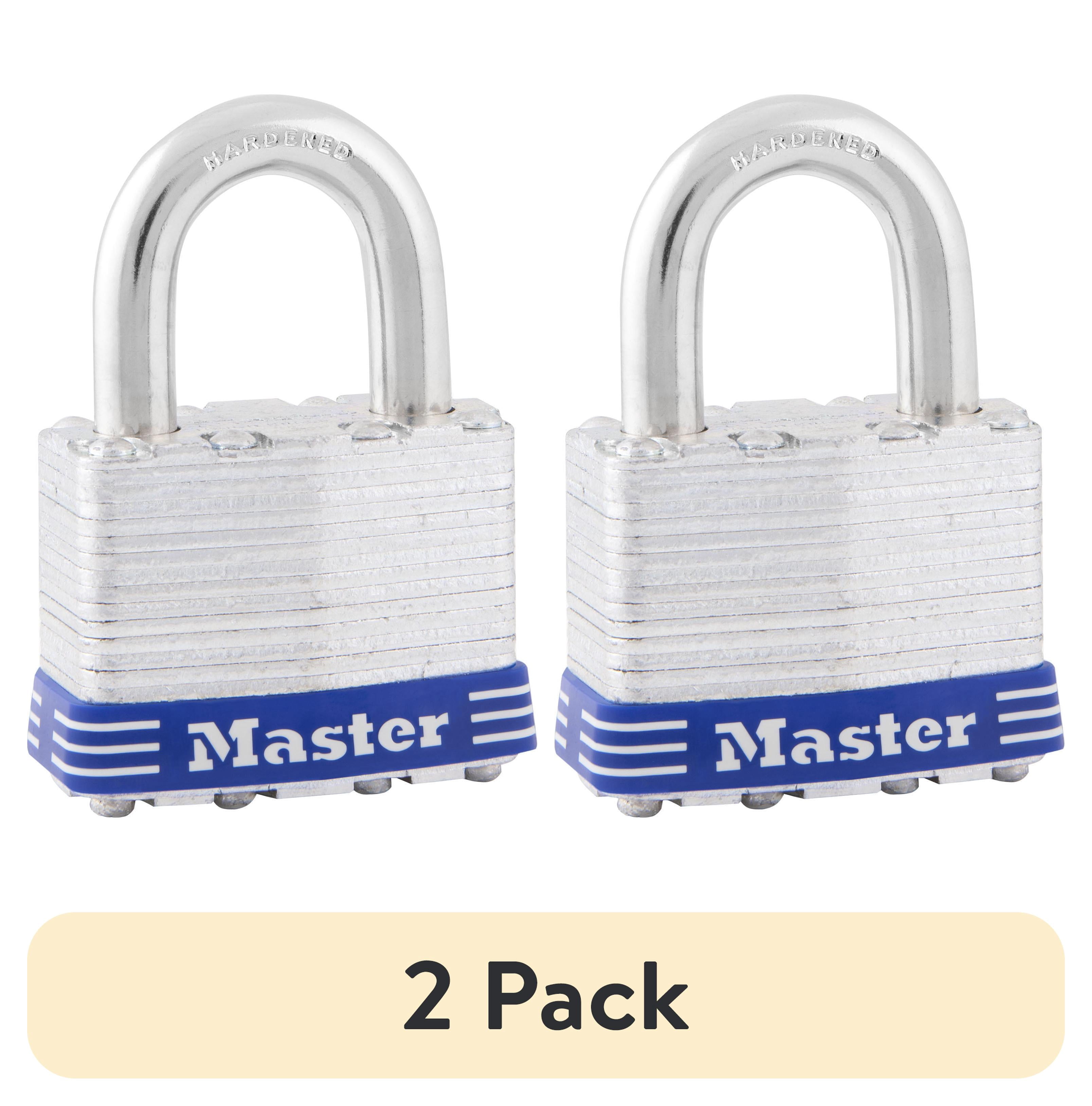 (2 pack) Master Lock 1-3/4in Wide Laminated Steel Pin Tumbler Padlock