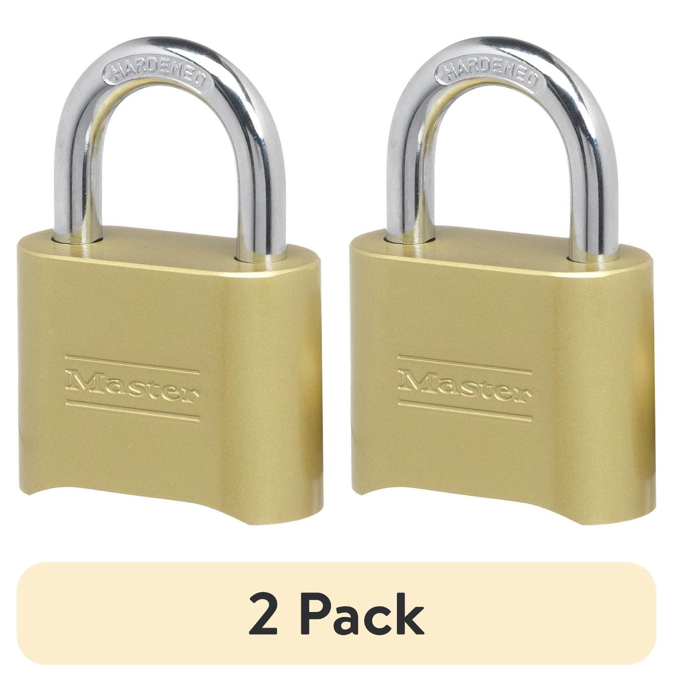 (2 pack) Master Lock 2in (51mm) Wide Set Your Own Combination Solid Body Padlock