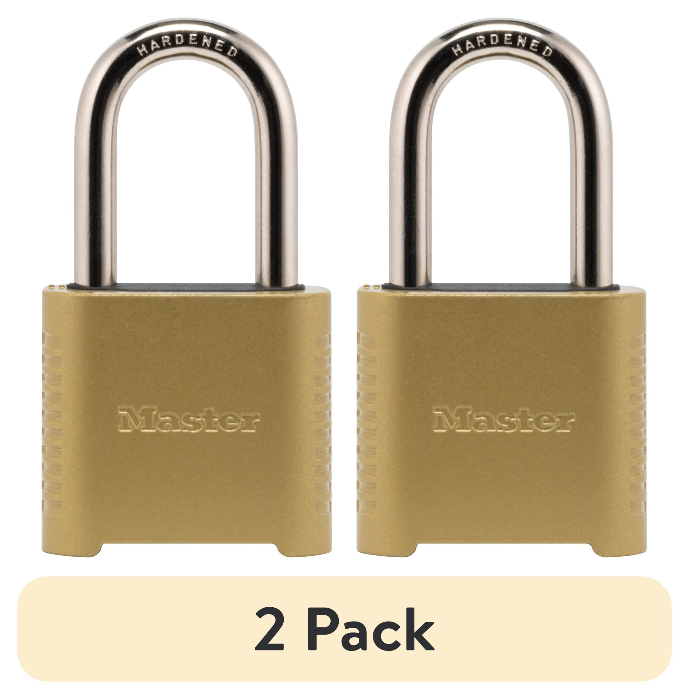 2 pack) Master Lock 2in Zinc Outdoor Combination Padlock with 2in