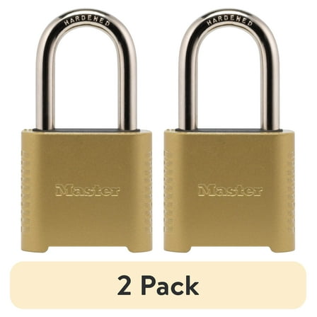 (2 pack) Master Lock 2in Zinc Outdoor Combination Padlock with 2in Shackle