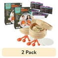 thumbnail image 1 of (2 pack) MasterChef Junior Dumpling Making Set- 5 Pc Kit- Real Cookware for Kids Includes Recipes Steamer Basket Mold Press Measuring Spoons Steamer Paper, Homemade Cooking Party for Dim Sum Soups Chinese Food, 1 of 6