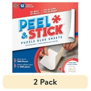 (2 pack) MasterPieces - Peel & Stick Jigsaw Puzzle Glue Sheets, 12 Adhesive Sheets