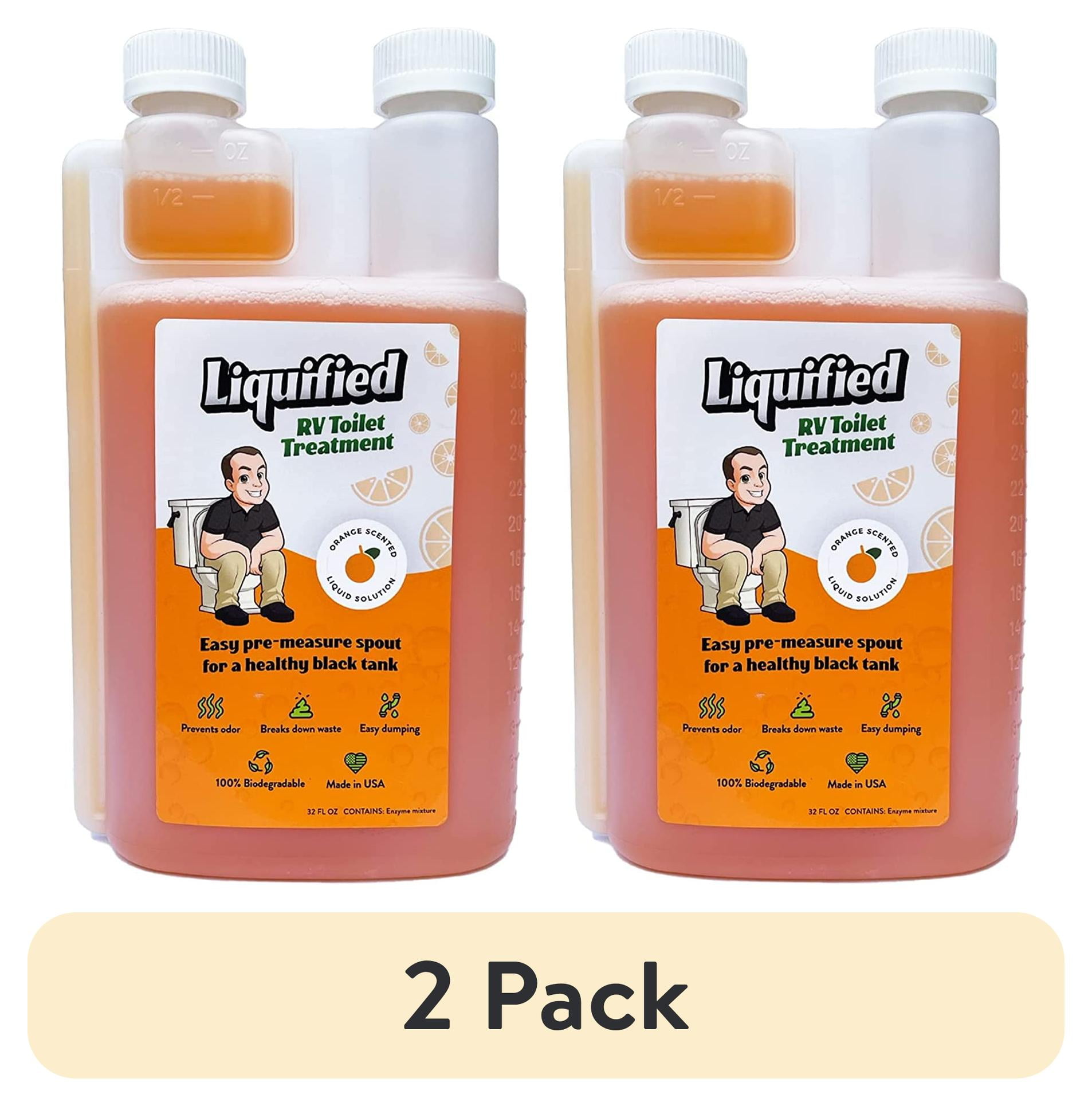 (2 pack) Matts RV Reviews Liquified RV Toilet Treatment Black Holding ...