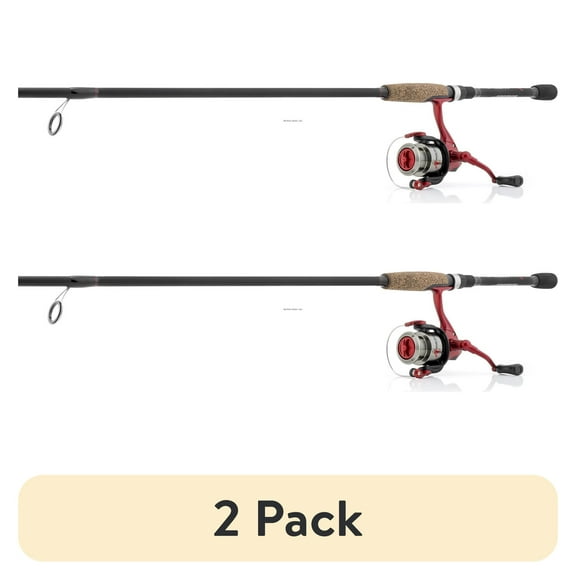 (2 pack) Matzuo 2-Piece Medium Spin Fishing Rod and Reel Combo, 6’