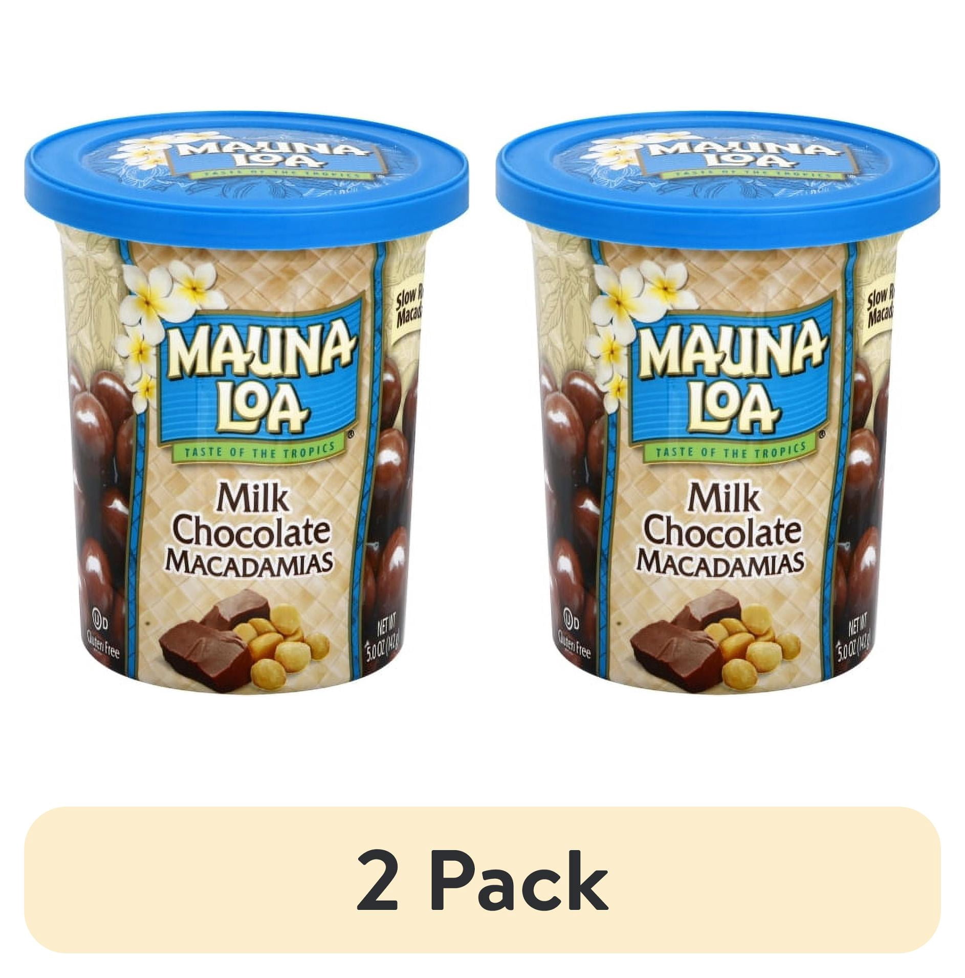(2 pack) Mauna Loa Milk Chocolate Covered Macadamias with Allergen Information, 5 oz. Can