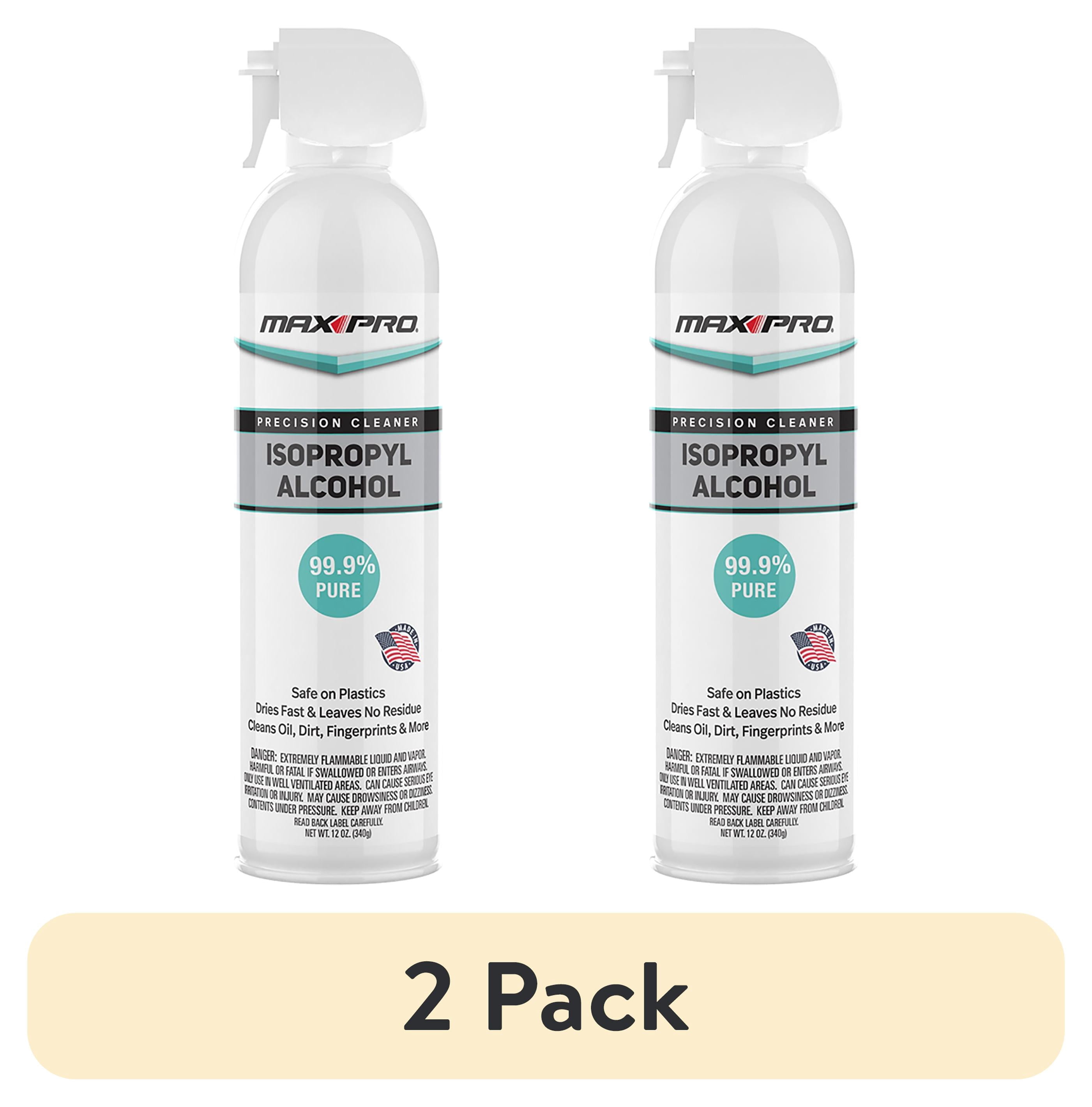 (2 pack) Max Pro Isopropyl Alcohol Precision Cleaner 12 oz - Walmart.com