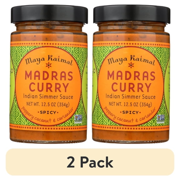 (2 pack) Maya Kaimal Madras Curry Simmer Sauce, 12.5 oz