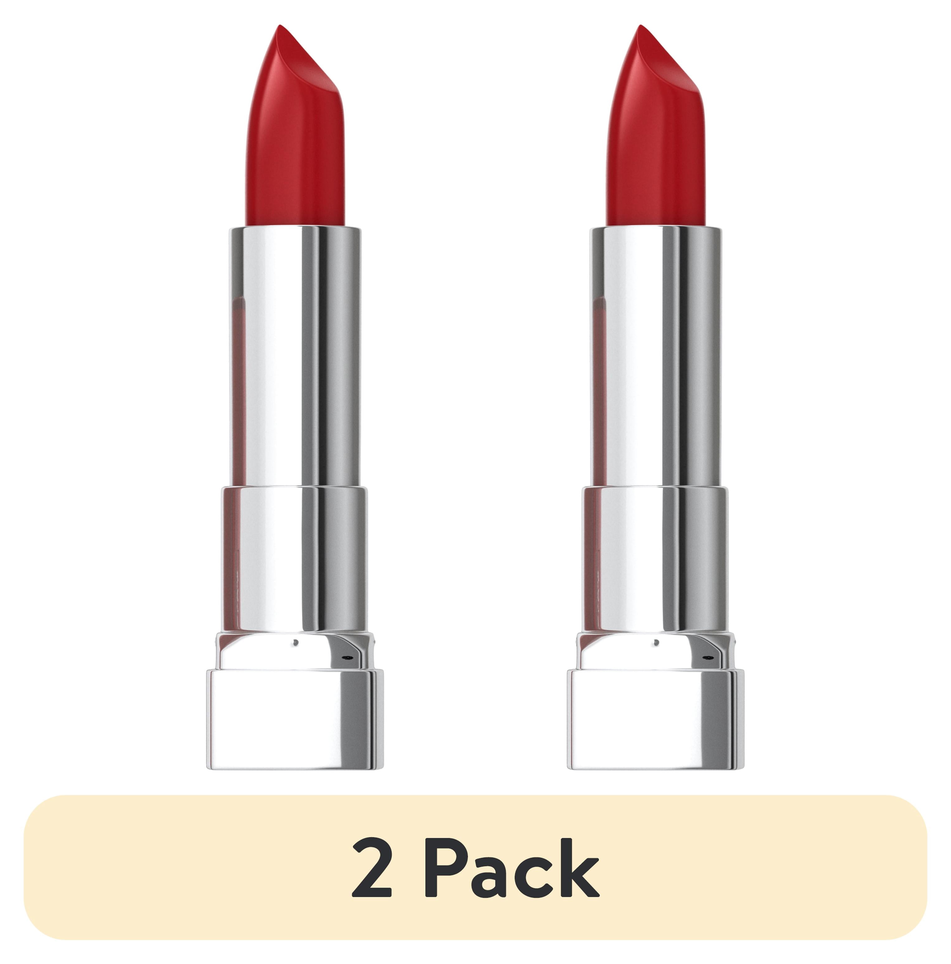 (2 pack) Maybelline Color Sensational Cream Finish Lipstick, Crimson Race