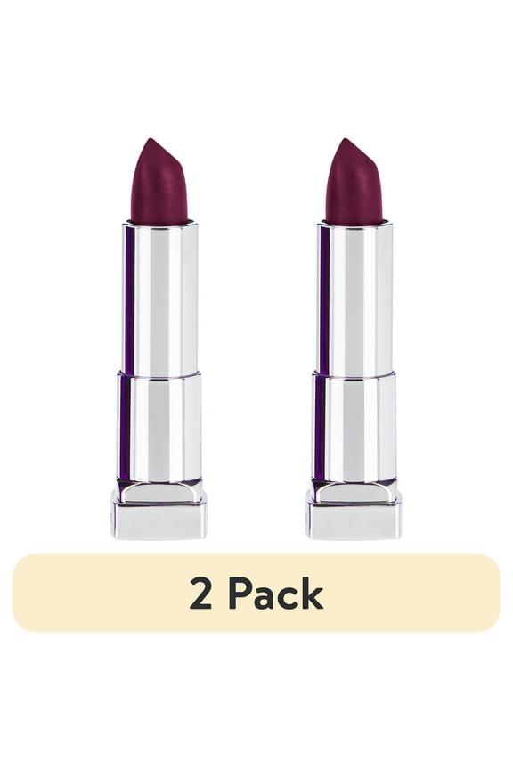 (2 pack) Maybelline Color Sensational The Creams, Cream Finish Lipstick Makeup, Blissful Berry, 0.15 oz.