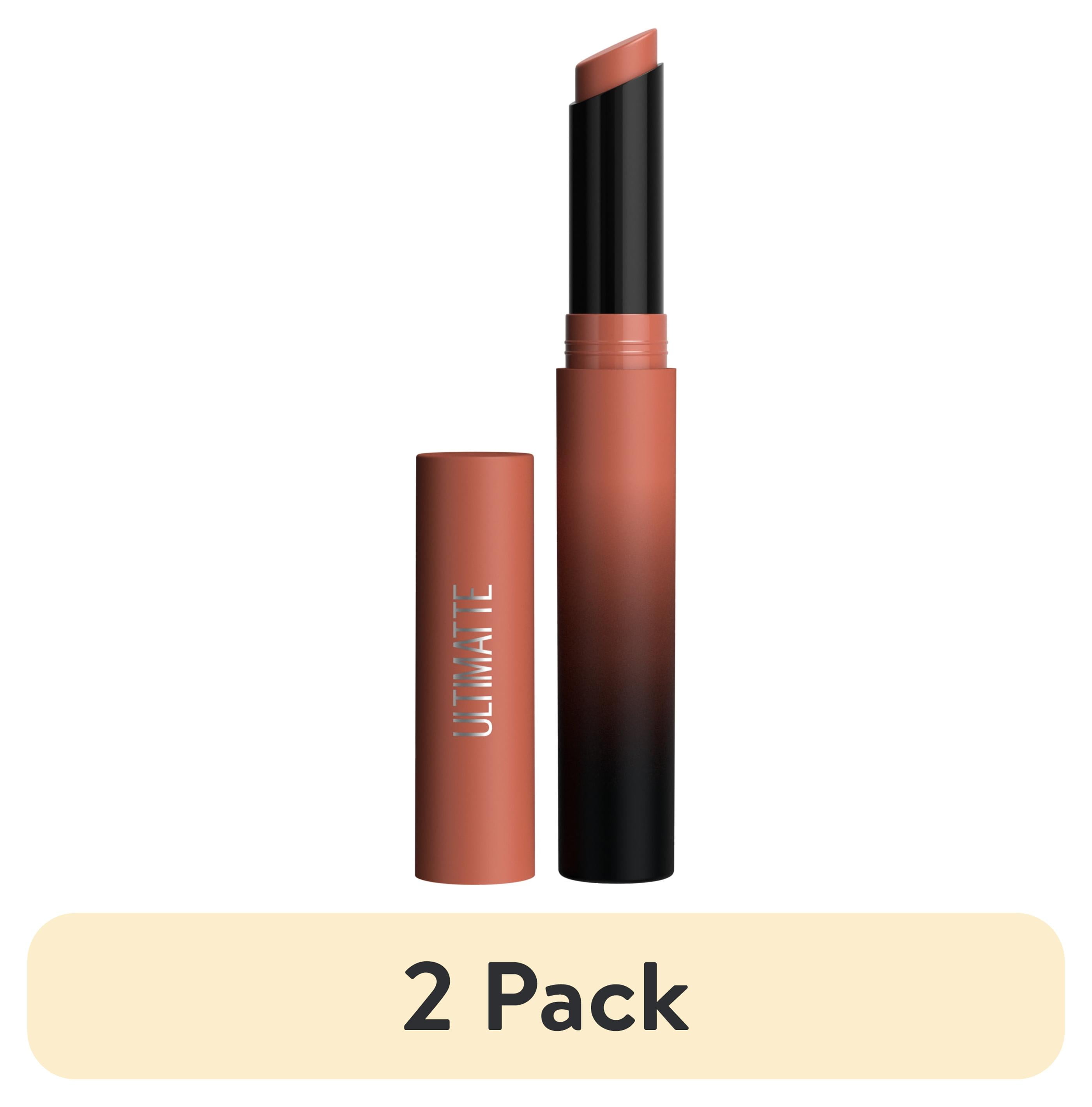 (2 pack) Maybelline Color Sensational Ultimatte Slim Lipstick Makeup, More Taupe, 0.06 oz.