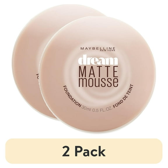 (2 pack) Maybelline Dream Matte Mousse Foundation, Sandy Beige, 0.64 oz.