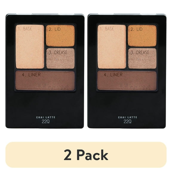 (2 pack) Maybelline Expert Wear Eyeshadow Quads, Chai Latte