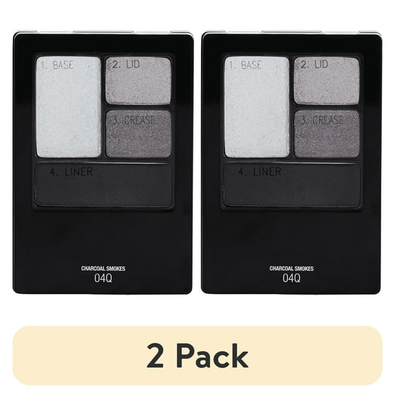 (2 pack) Maybelline Expert Wear Eyeshadow Quads, Charcoal Smokes