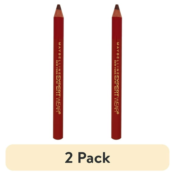 (2 pack) Maybelline Expert Wear Twin Brow and Eye Pencils, Dark Brown