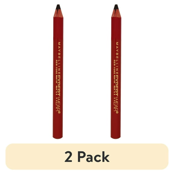 (2 pack) Maybelline Expert Wear Twin Brow and Eye Pencils, Velvet Black