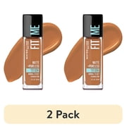 2 pack Maybelline Fit Me Matte + Poreless Liquid Foundation Makeup, 356 Warm Coconut, 1 fl oz