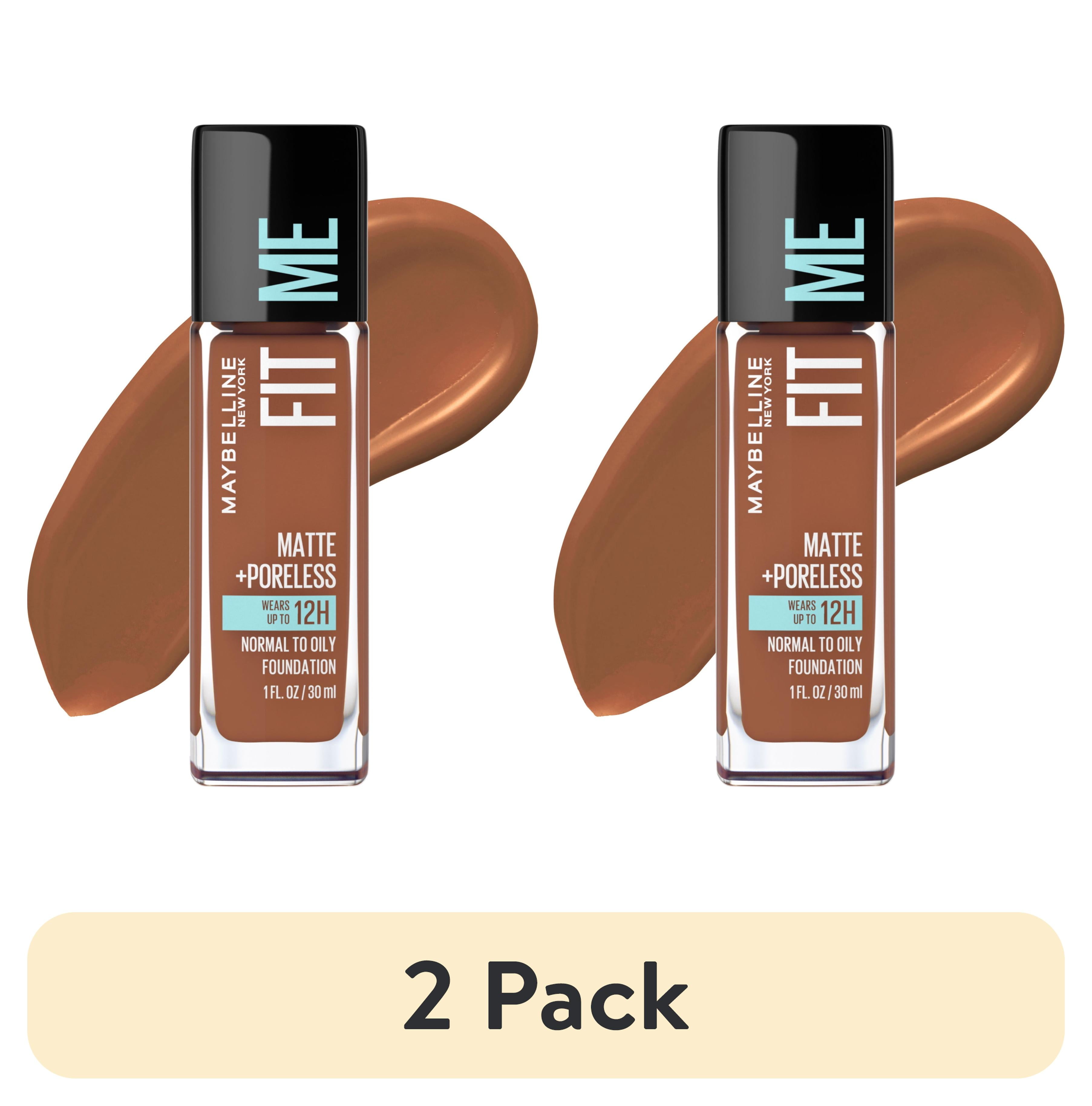 2 pack) Maybelline Fit Me Matte + Poreless Liquid Foundation