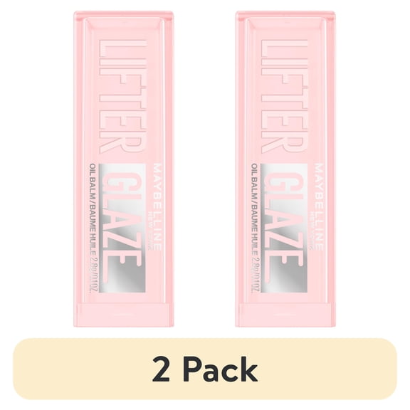 (2 pack) Maybelline Lifter Glaze Hydrating Lip Gloss Oil Balm with Hydrating Oil Blend, Clear Crave, 0.1 oz
