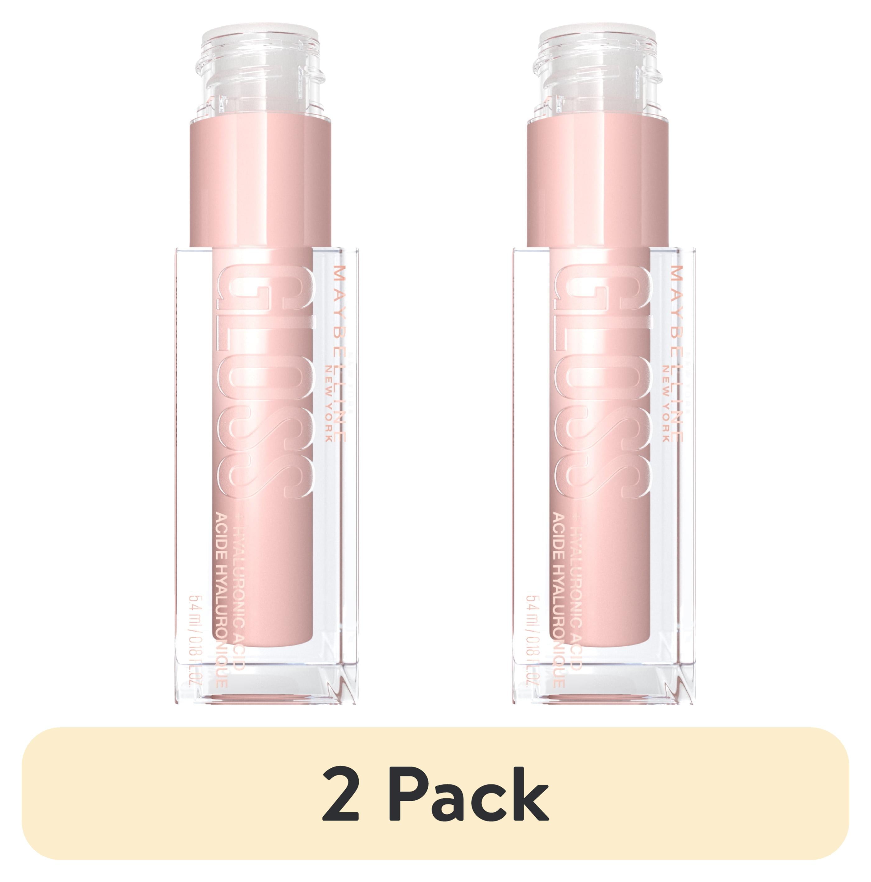 (2 pack) Maybelline Lifter Gloss Long-Lasting Lip Gloss Makeup with Hyaluronic Acid, Ice, 0.18 fl oz