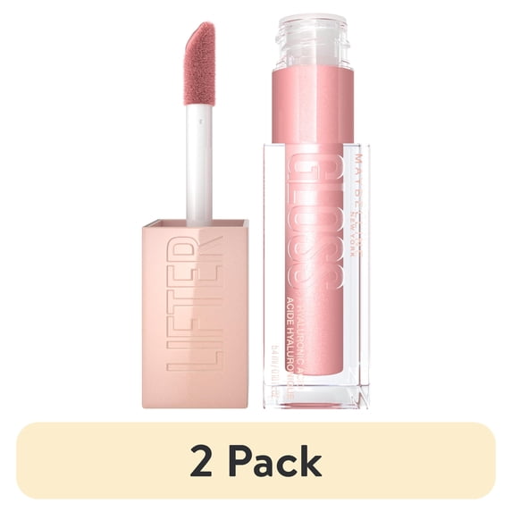 (2 pack) Maybelline Lifter Gloss Lip Gloss Makeup with Hyaluronic Acid, Opal