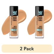 2 pack Maybelline New York Fit Me Matte + Poreless Foundation, 330 Toffee, 1.0 fl oz