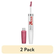 2 pack Maybelline Super Stay 24 2-Step Liquid Lipstick Makeup, 055 Perpetual Plum, 1 Kit