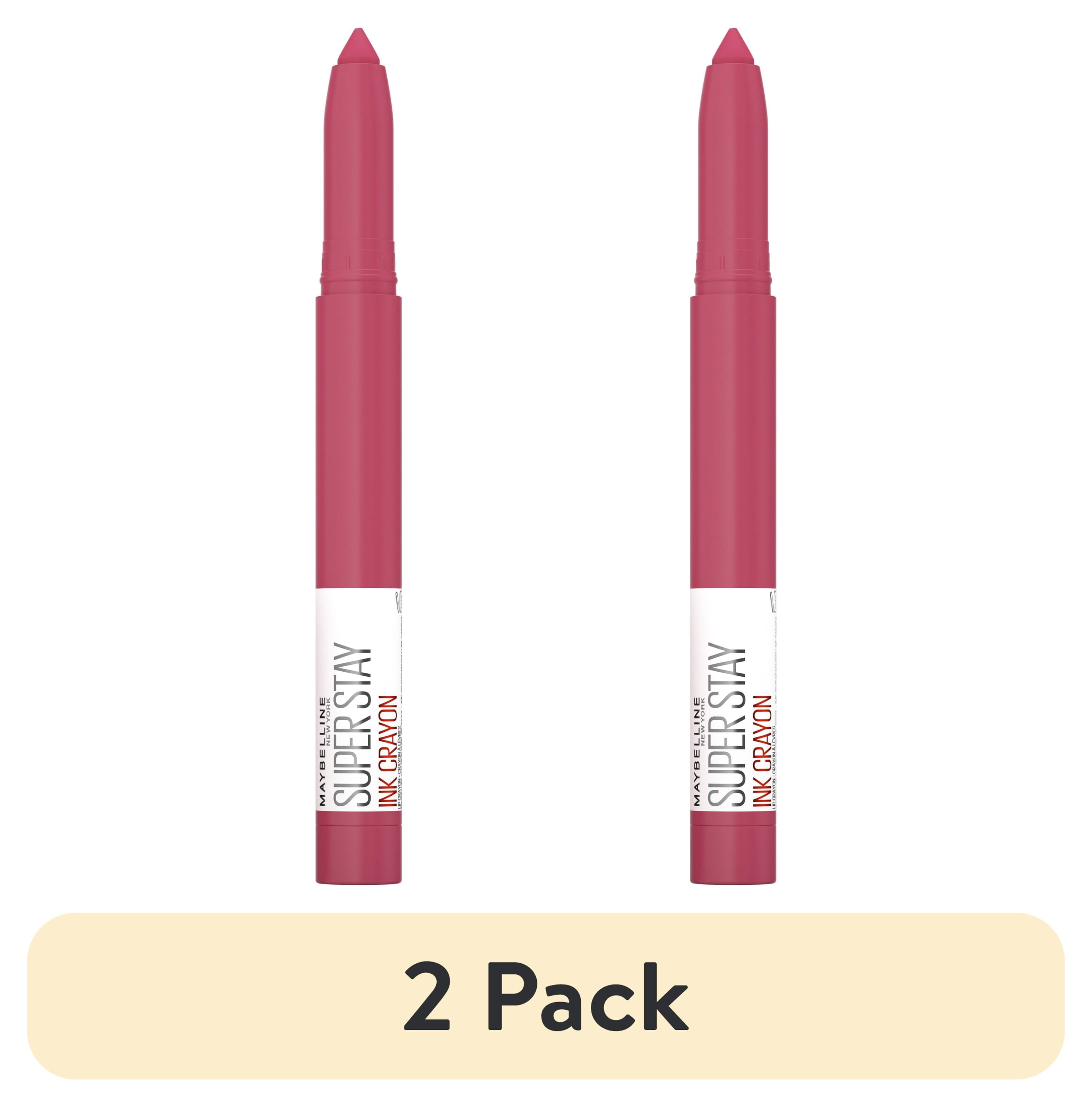 (2 pack) Maybelline Super Stay Ink Crayon Lipstick, Matte Longwear Lipstick, Chase Dreams, 0.04 oz.