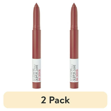 (2 pack) Maybelline SuperStay Ink Crayon Lipstick, Matte Longwear Lipstick Makeup, Enjoy the View, 0.04 oz.