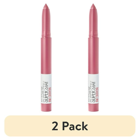 (2 pack) Maybelline Super Stay Ink Crayon Lipstick, Matte Longwear Lipstick Makeup, Seek Adventure, 0.04 oz.