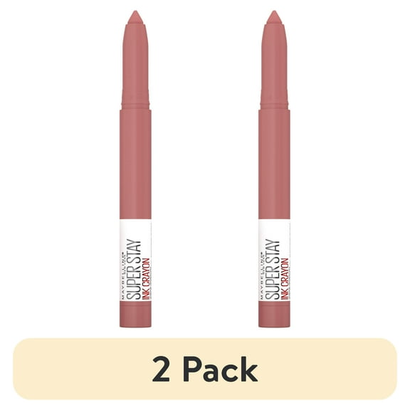 (2 pack) Maybelline Super Stay Ink Crayon Matte Lipstick, On the Grind, 0.04 oz
