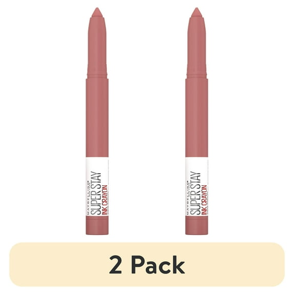 (2 pack) Maybelline Super Stay Ink Crayon Matte Lipstick, On the Grind, 0.04 oz