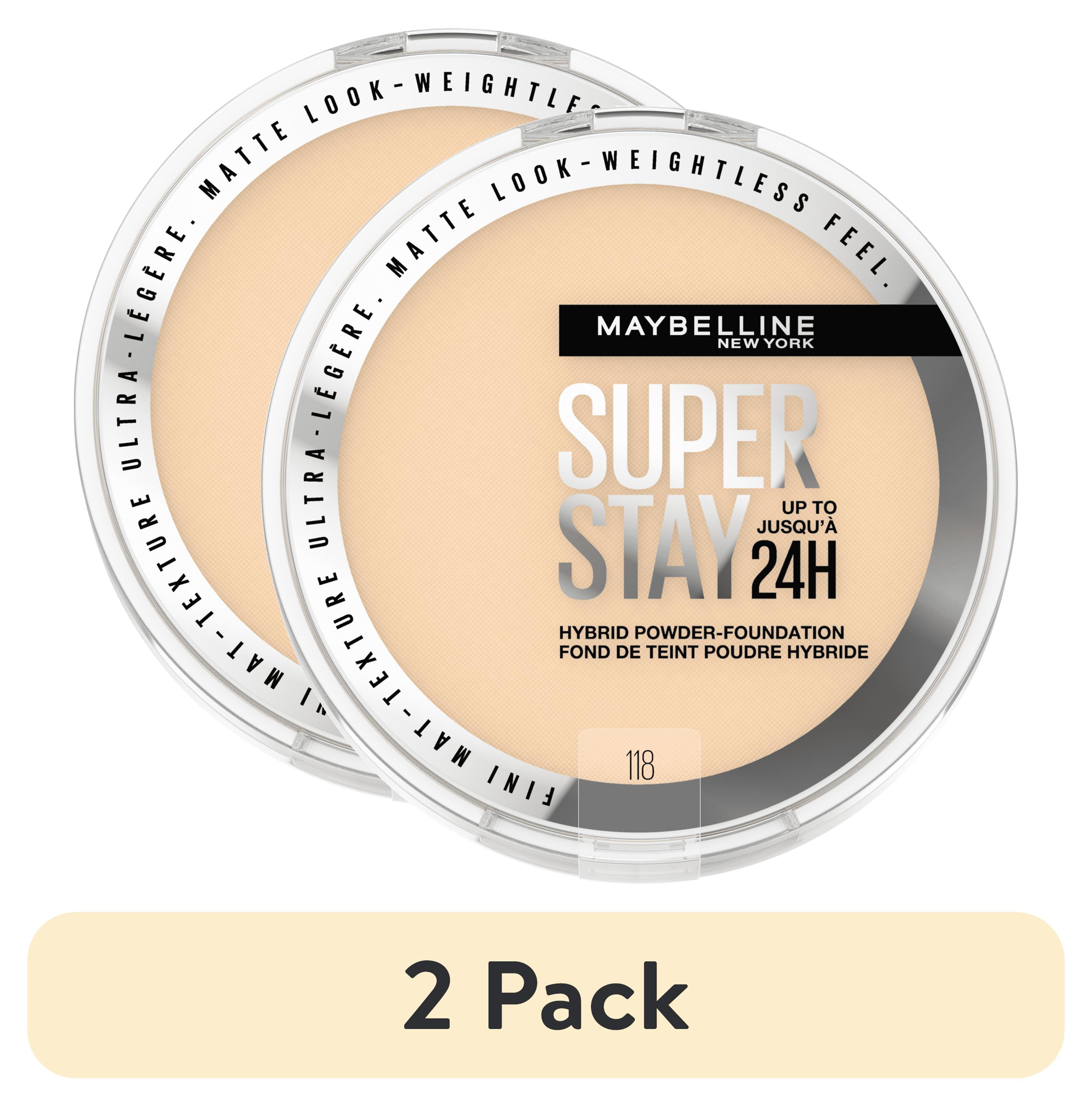 (2 pack) Maybelline Super Stay Powder Foundation Makeup, Soft Matte Finish, 118, 0.21 oz