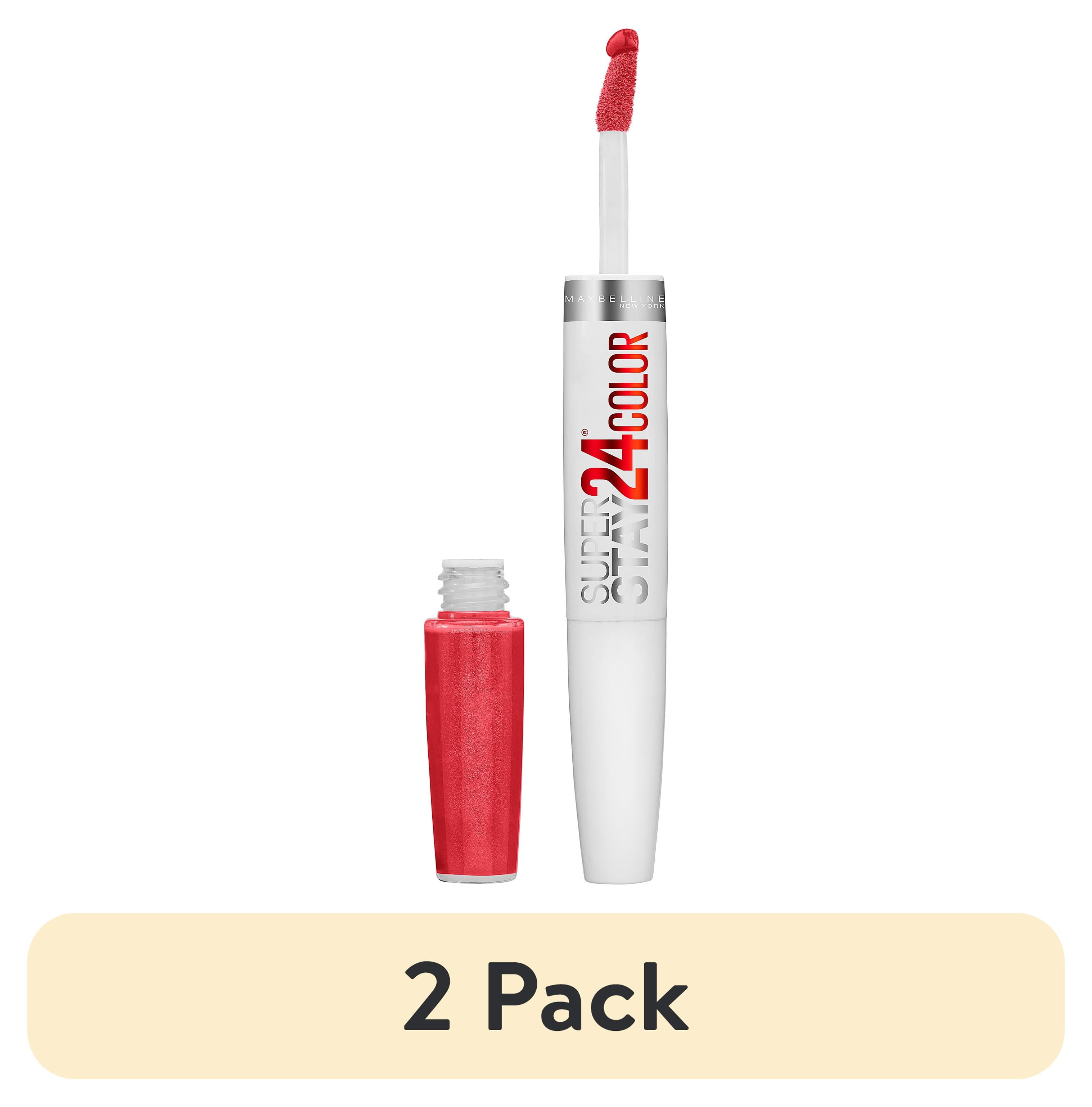 (2 pack) Maybelline SuperStay 24 2-Step Liquid Lipstick, Continuous Coral