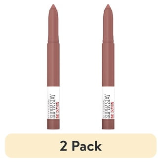 2 pack) Maybelline Super Stay Ink Crayon Matte Lipstick, On the