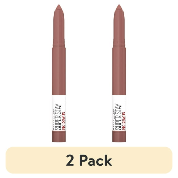 (2 pack) Maybelline SuperStay Ink Crayon Lipstick, Matte Longwear Lipstick Makeup, Trust Your Gut, 0.04 oz.