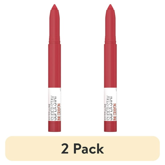 (2 pack) Maybelline SuperStay Ink Crayon Matte Lipstick, Work For It