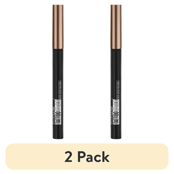 (2 pack) Maybelline Tattoo Studio Brow Tint Pen Makeup, Soft Brown