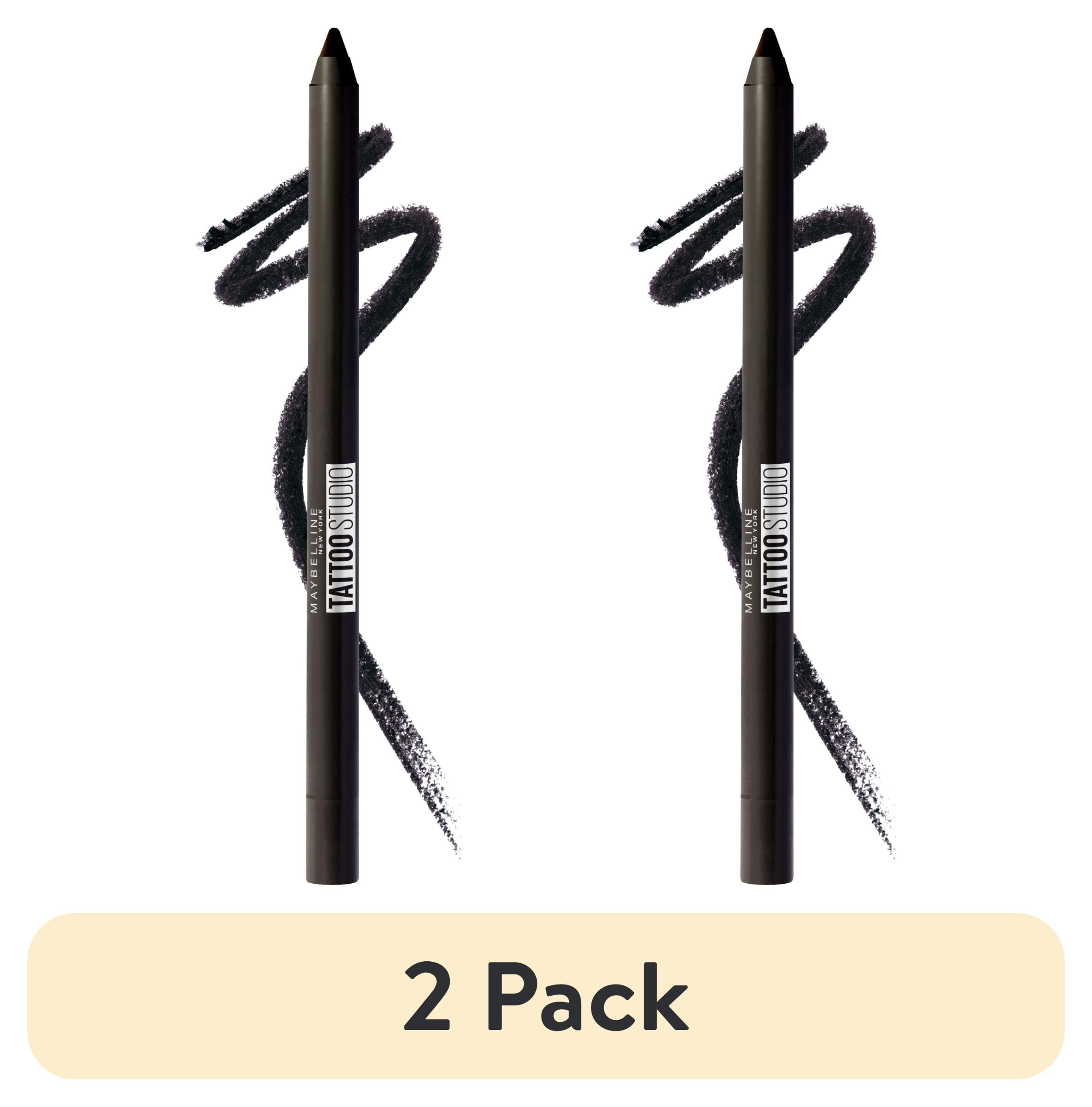 (2 pack) Maybelline Tattoo Studio Sharpenable Gel Pencil Longwear Eyeliner, Deep Onyx