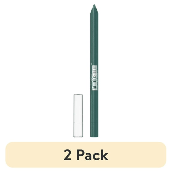 (2 pack) Maybelline Tattoo Studio Sharpenable Gel Pencil Waterproof Longwear Eyeliner, Tealtini, 0.04 oz
