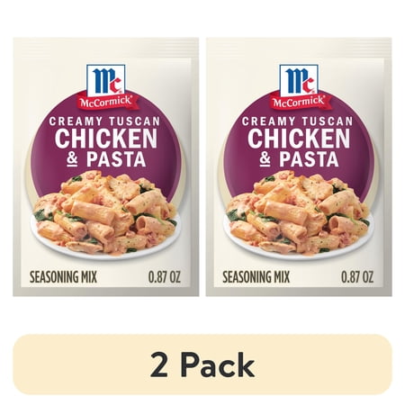 (2 pack) McCormick Creamy Tuscan Chicken & Pasta Seasoning Mix, 0.87 oz Pouch