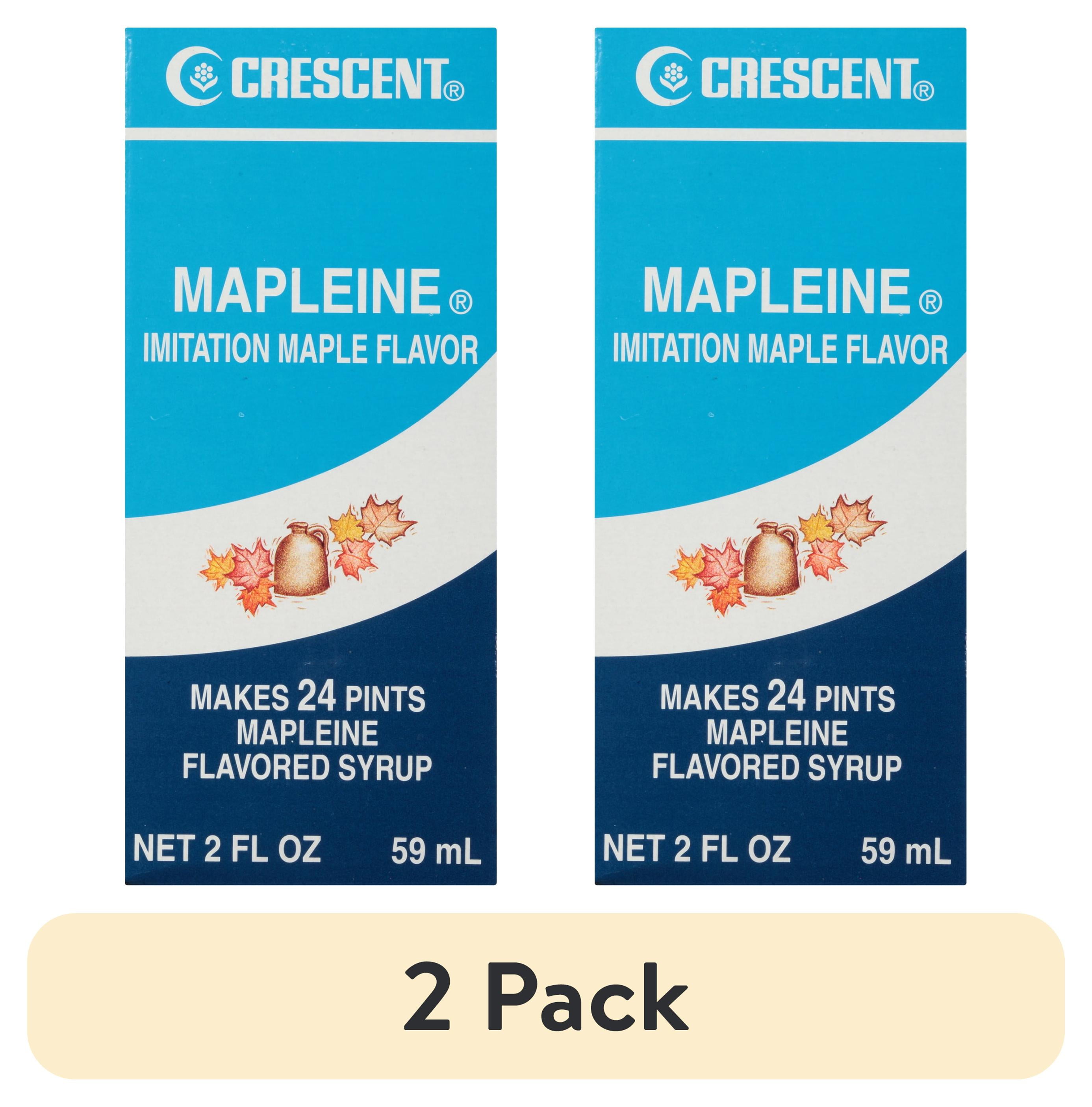 2 pack) Crescent Mapleine Imitation Maple Flavor, 2.0 fl oz Box