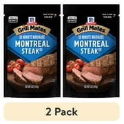 (2 pack) McCormick Grill Mates Montreal Steak Single Use Marinade, 5 oz Pouch